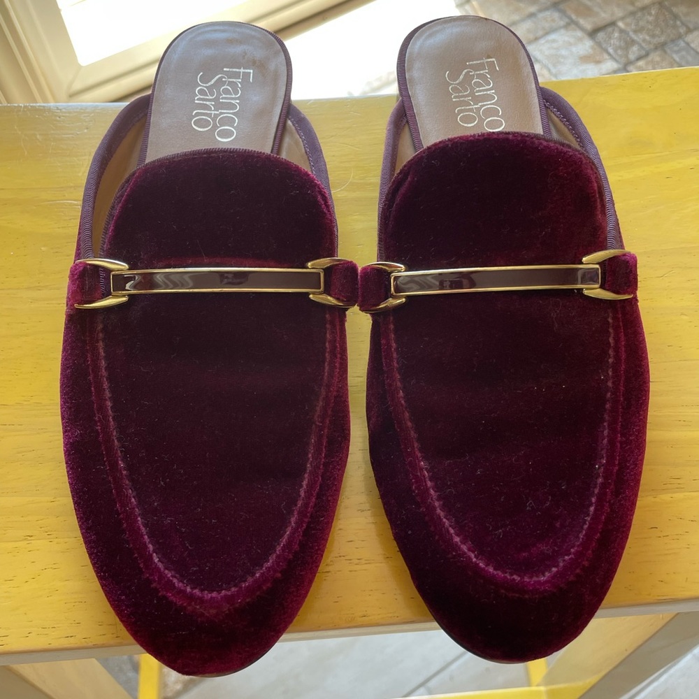 Like New Franco Sarto Velour Slide-on Style Loafers